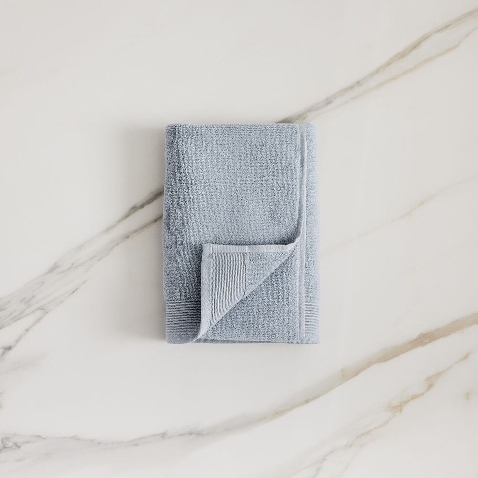 Organic Luxury Fibrosoft™ Towels Marina Blue West Elm Australia